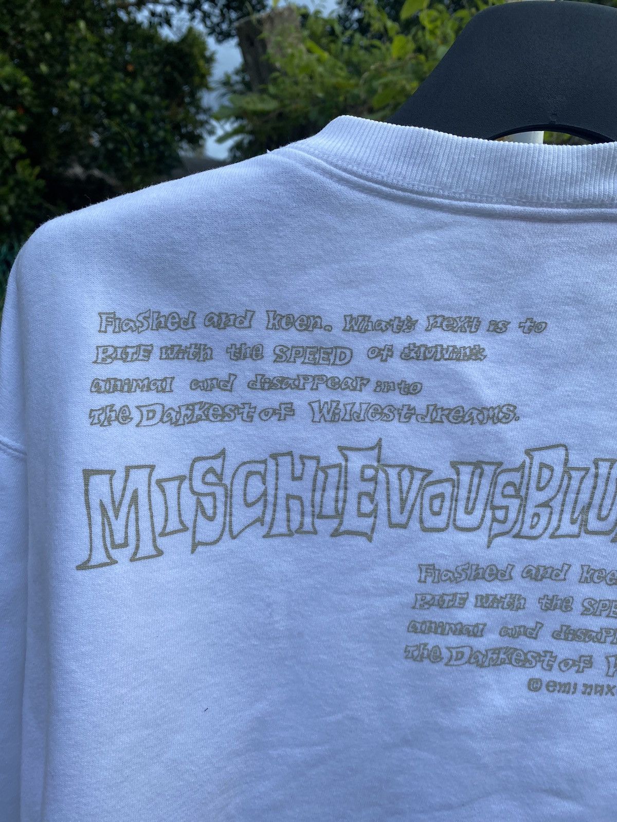 Japanese Brand Mischievous Blue Rabbit Sweater EMI NAXAYAMA Size US L / EU 52-54 / 3 - 6 Thumbnail