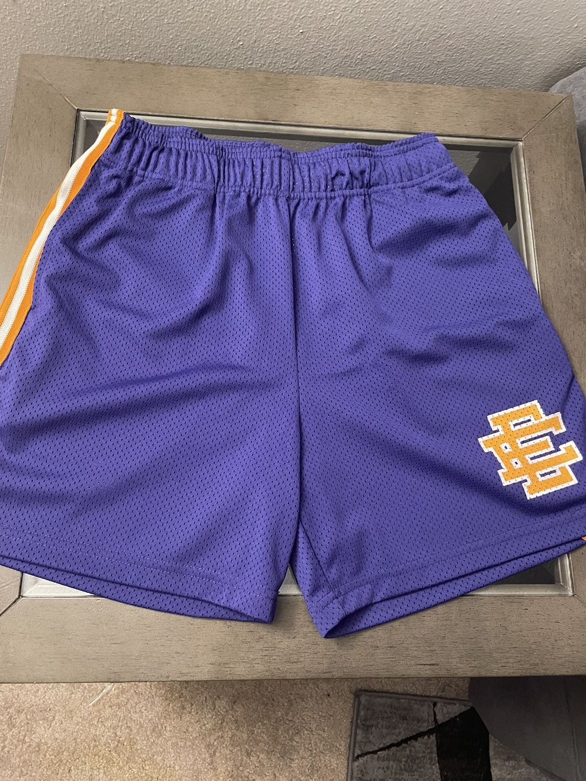 image of Eric Emanuel Purple Lacrosse Ee Basic Short Large, Men's (Size 32)