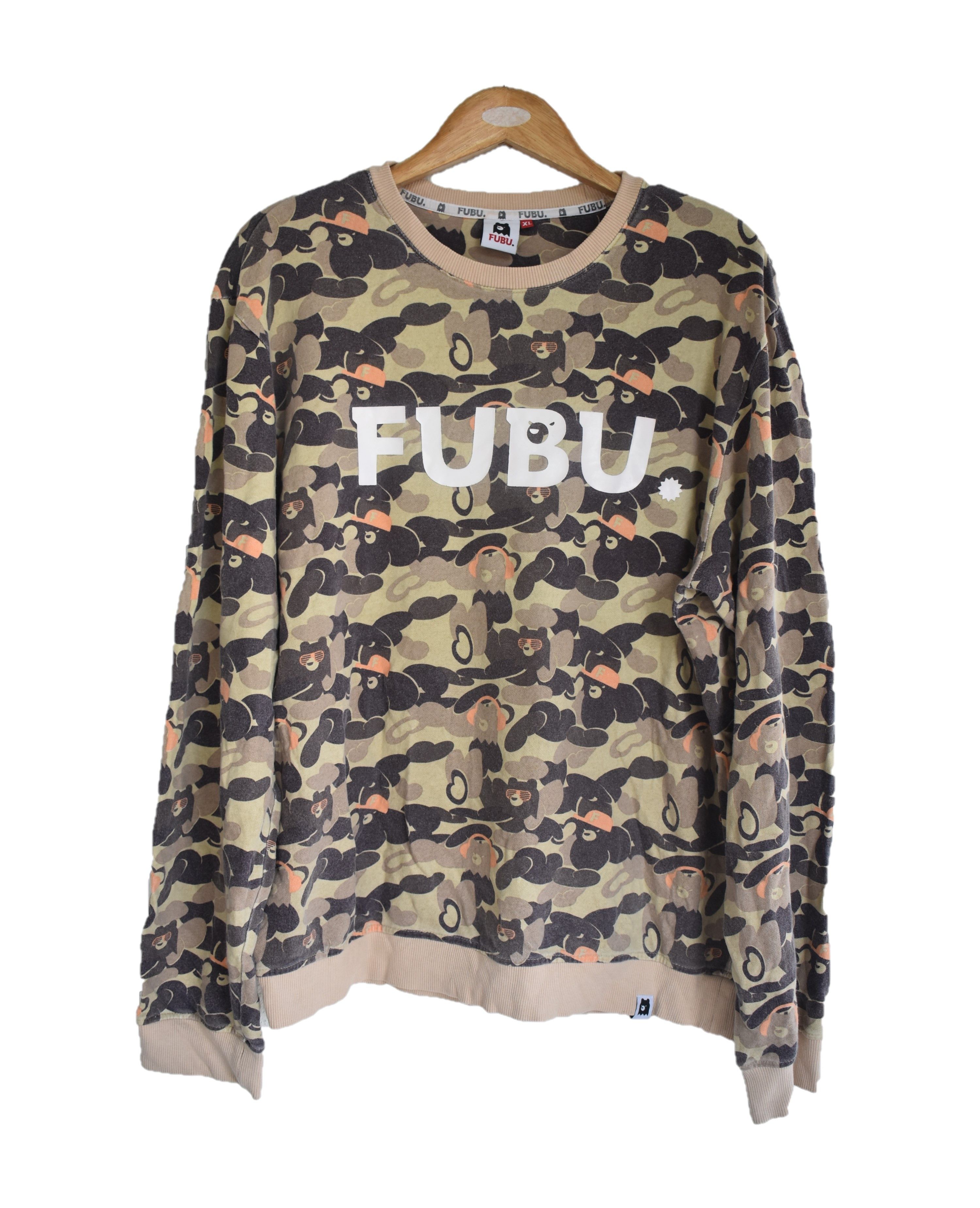 Fubu × Vintage RARE FUBU CAMO FULL PRINT SWEATSHIRT Size US L / EU 52-54 / 3 - 1 Thumbnail