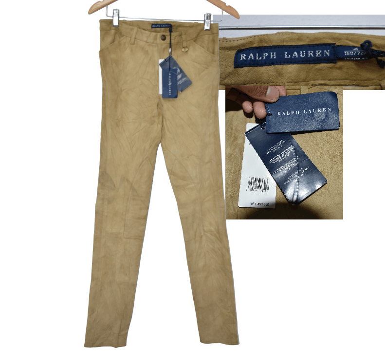 Polo Ralph Lauren × Ralph Lauren × Vintage A024 Ralph Lauren Ladies 100% Goat Skin Suede Pants Size 28" / US 6 / IT 42 - 1 Thumbnail