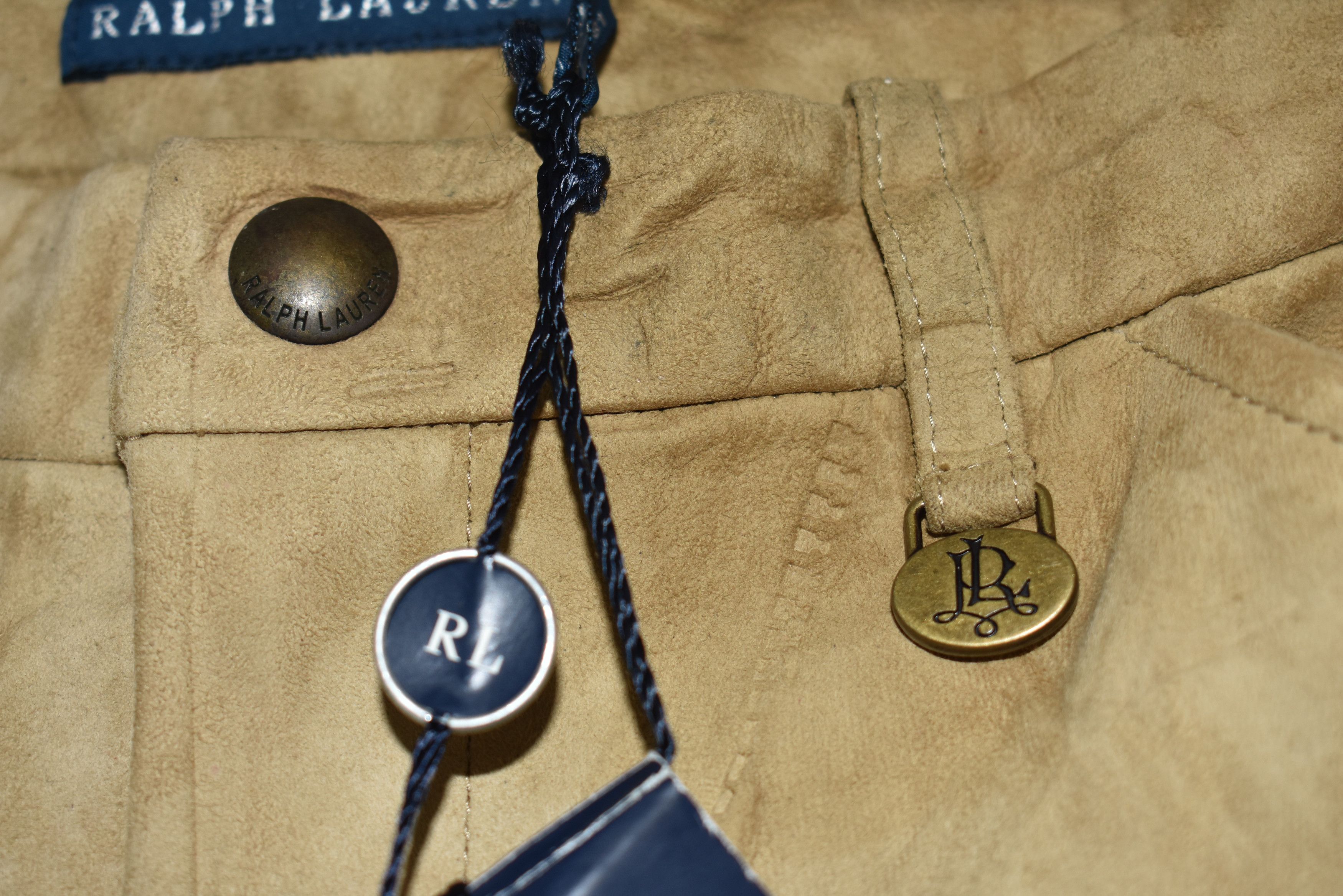 Polo Ralph Lauren × Ralph Lauren × Vintage A024 Ralph Lauren Ladies 100% Goat Skin Suede Pants Size 28" / US 6 / IT 42 - 6 Thumbnail