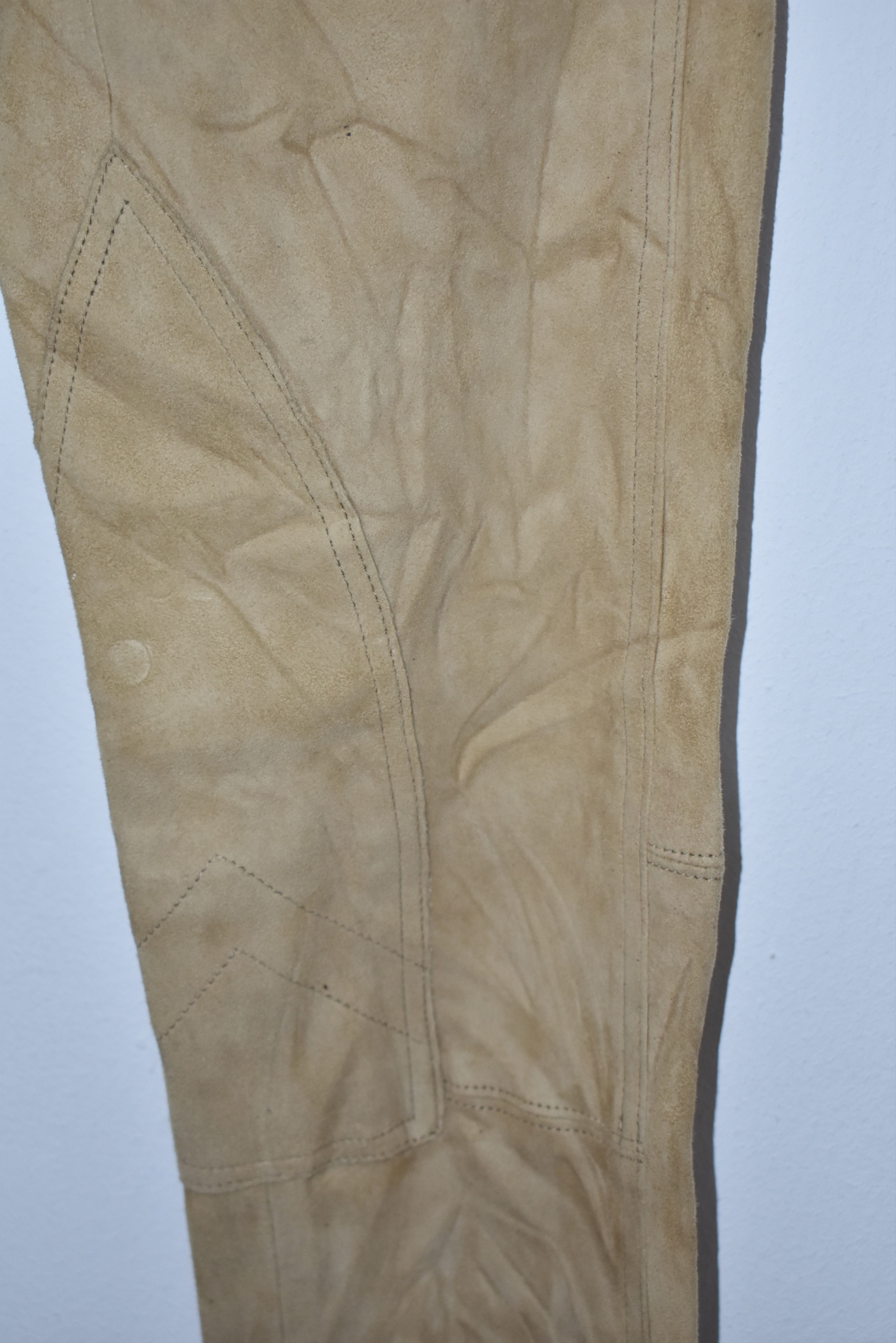 Polo Ralph Lauren × Ralph Lauren × Vintage A024 Ralph Lauren Ladies 100% Goat Skin Suede Pants Size 28" / US 6 / IT 42 - 8 Thumbnail