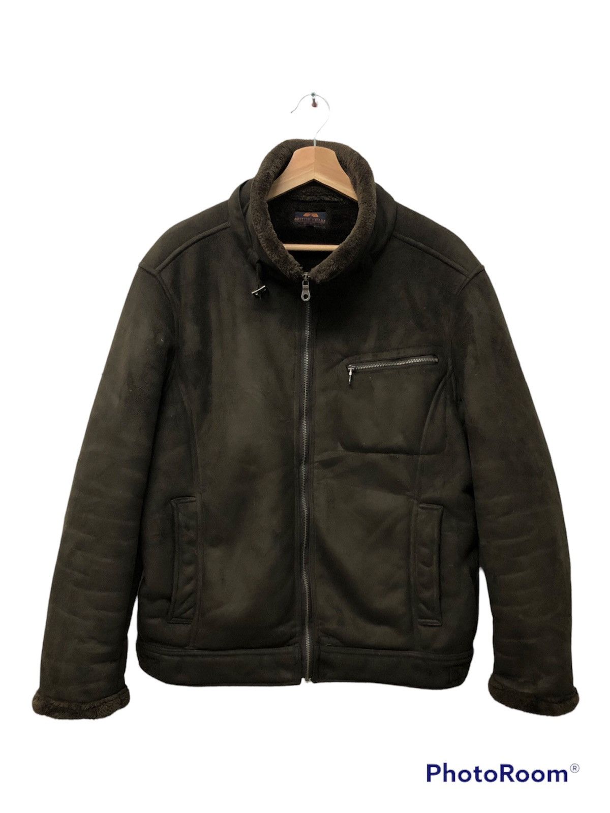 RARE!! JAPANESE BRAND B3 BRITISH KHAKI SHERPA JACKET