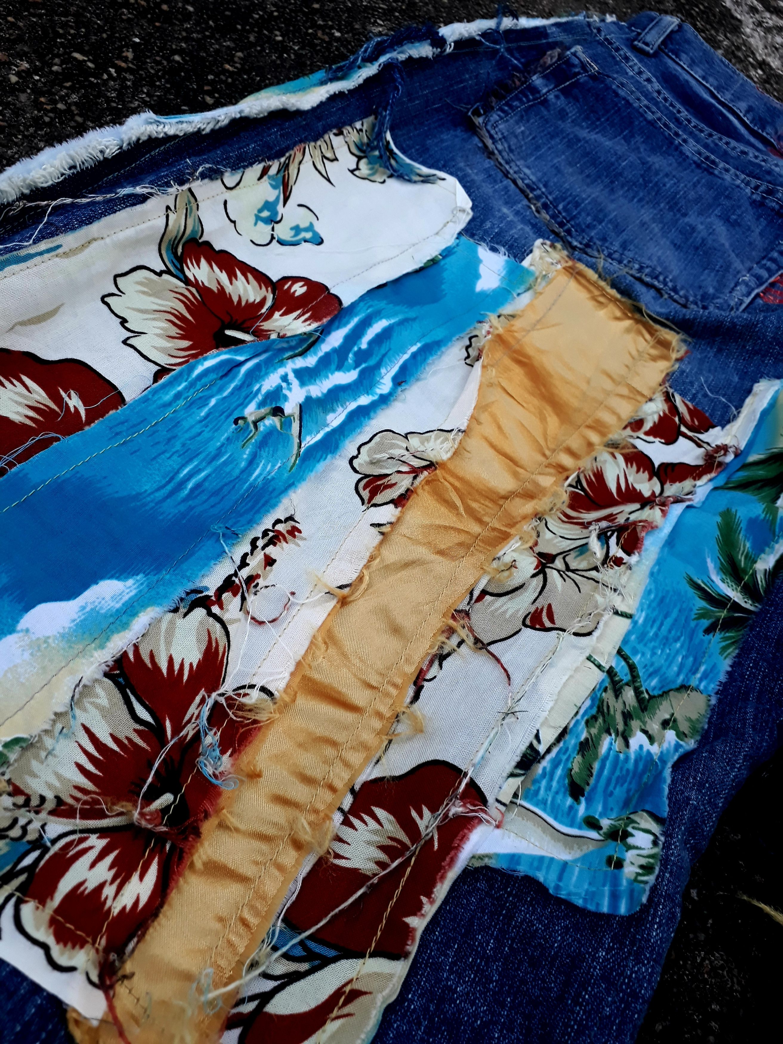 Japanese Brand × Vintage Japanese Patchwork Jeans Size US 32 / EU 48 - 12 Thumbnail