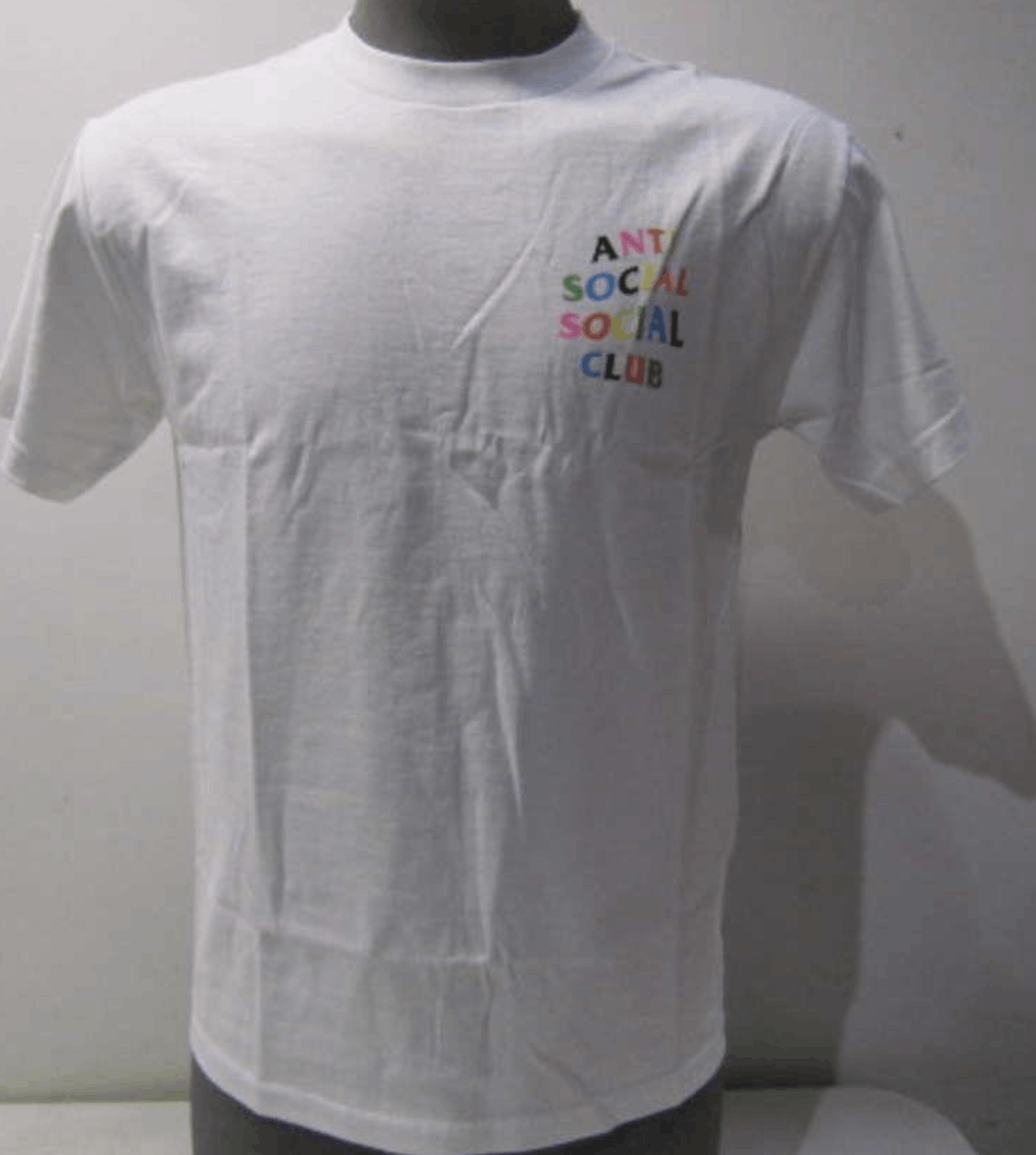 Anti Social Social Club Rainbow Logo Tee White
