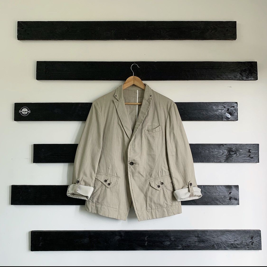 Le Grande Bleu (L.G.B.) × PPFM Vintage PPFM Anarchy Denim Cotton Blazer Size US S / EU 44-46 / 1 - 2 Thumbnail