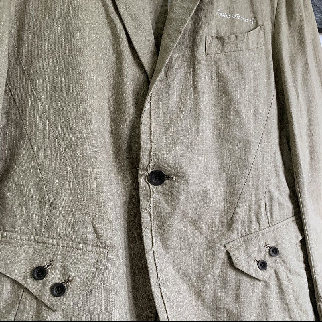 Le Grande Bleu (L.G.B.) × PPFM Vintage PPFM Anarchy Denim Cotton Blazer Size US S / EU 44-46 / 1 - 8 Thumbnail