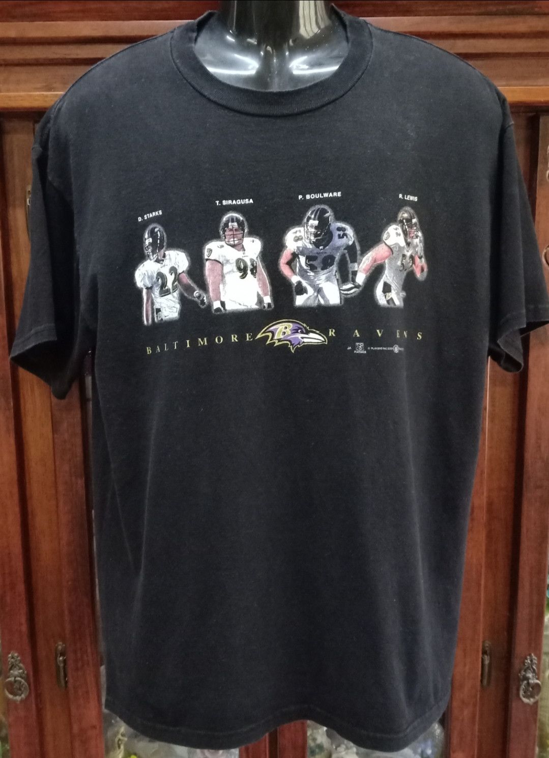 NFL × Vintage Vintage NFL Baltimore Ravens Black Purple T-Shirt Size US L / EU 52-54 / 3 - 2 Thumbnail