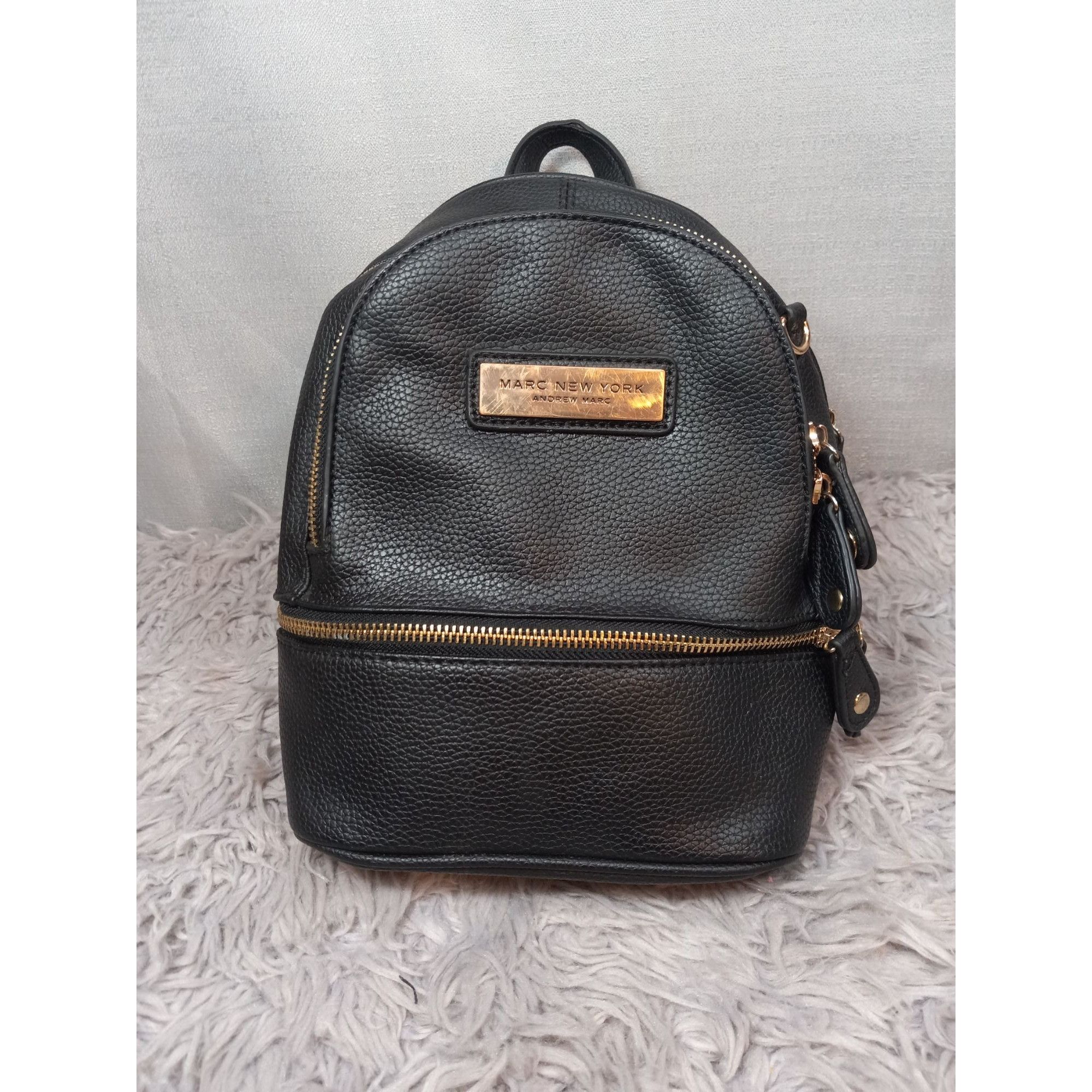 Andrew Marc Marc New York Mini Backpack Black Flux Leather Bag | Grailed