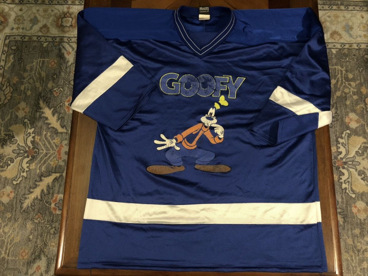 Vintage 90s Disney Goofy Guardians Hockey Jersey size L Disneyland Resort selling shirt