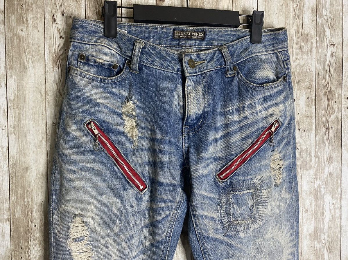 Japanese Brand × Seditionaries Seditionaries Hell Cat Punks Jeans Size US 30 / EU 46 - 3 Thumbnail