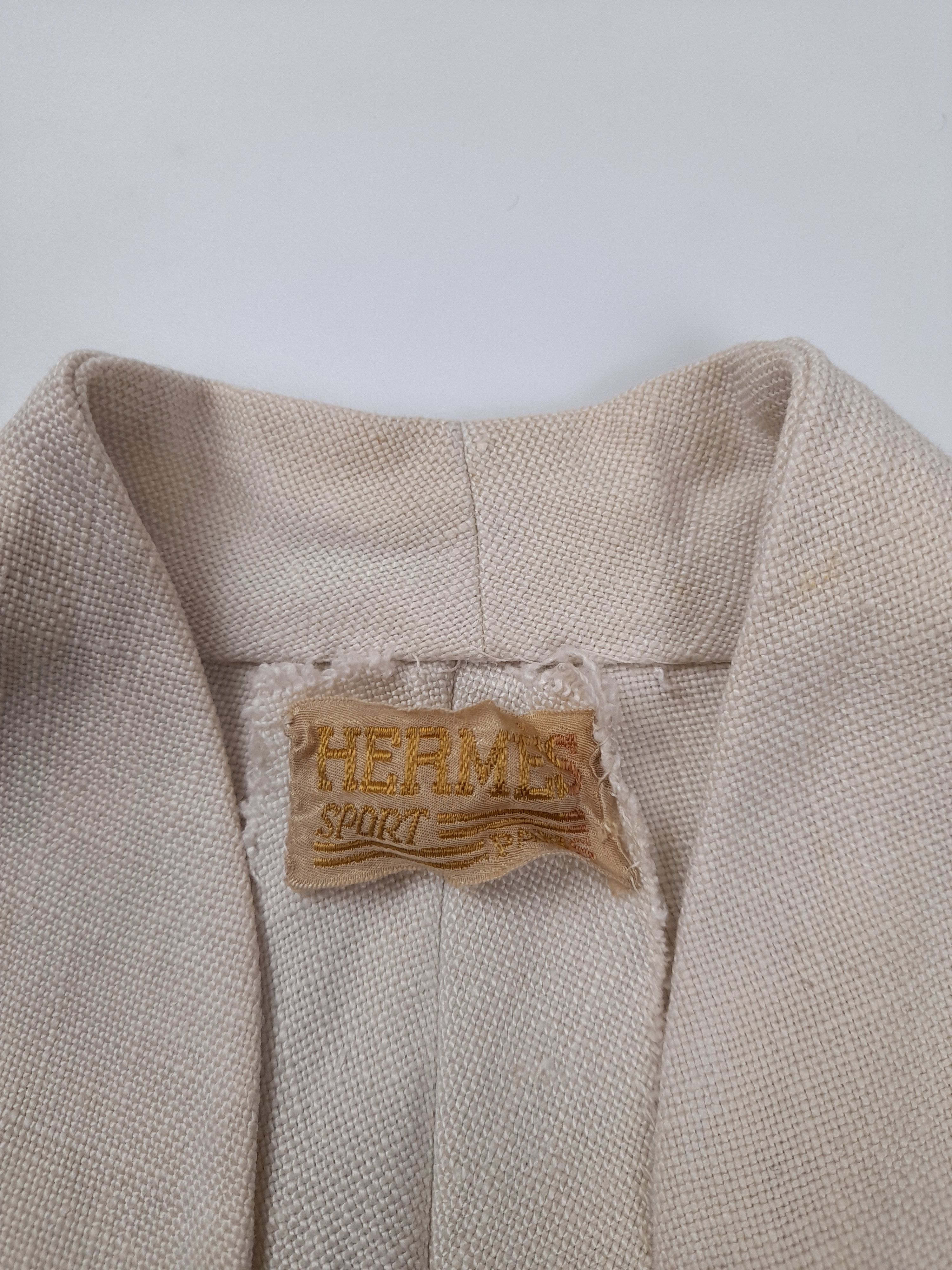 Hermes Vintage Hermes Linen Top Size S / US 4 / IT 40 - 4 Thumbnail