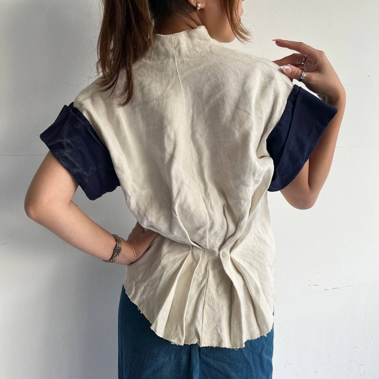 Hermes Vintage Hermes Linen Top Size S / US 4 / IT 40 - 2 Thumbnail
