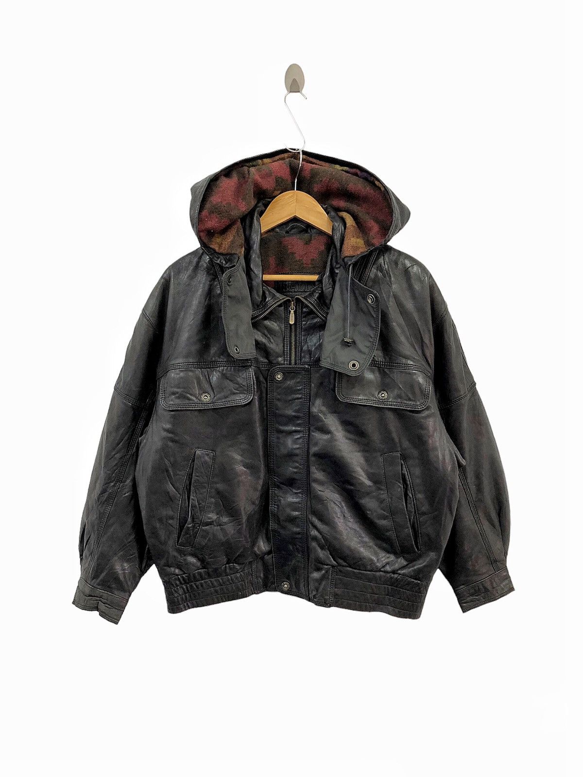 Bally Circa 80's Bally leather bomber removal hoodie Size US M / EU 48-50 / 2 - 14 Thumbnail