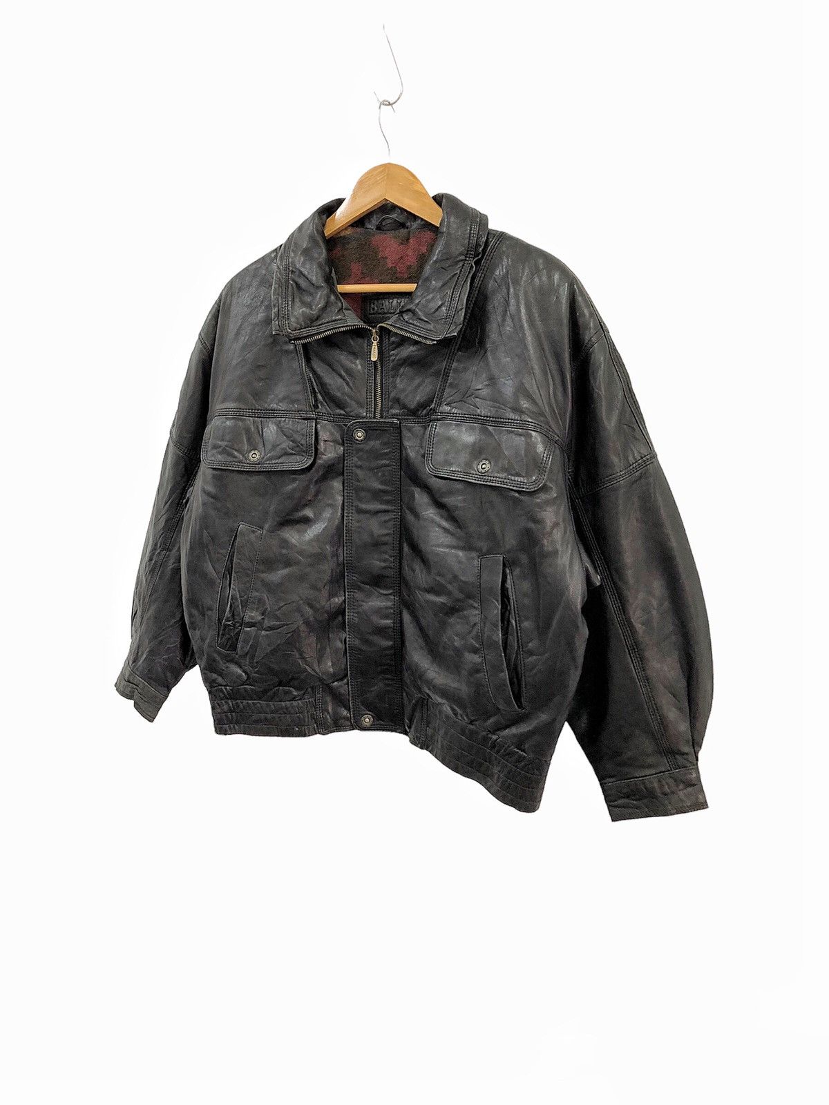 Bally Circa 80's Bally leather bomber removal hoodie Size US M / EU 48-50 / 2 - 12 Thumbnail