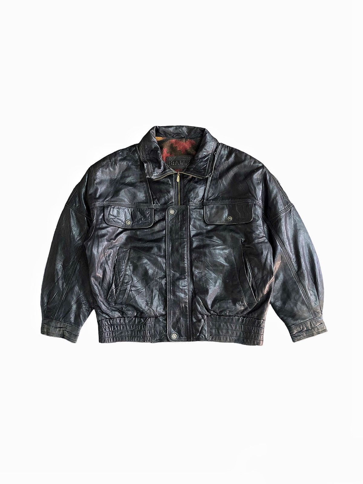 Bally Circa 80's Bally leather bomber removal hoodie Size US M / EU 48-50 / 2 - 5 Thumbnail