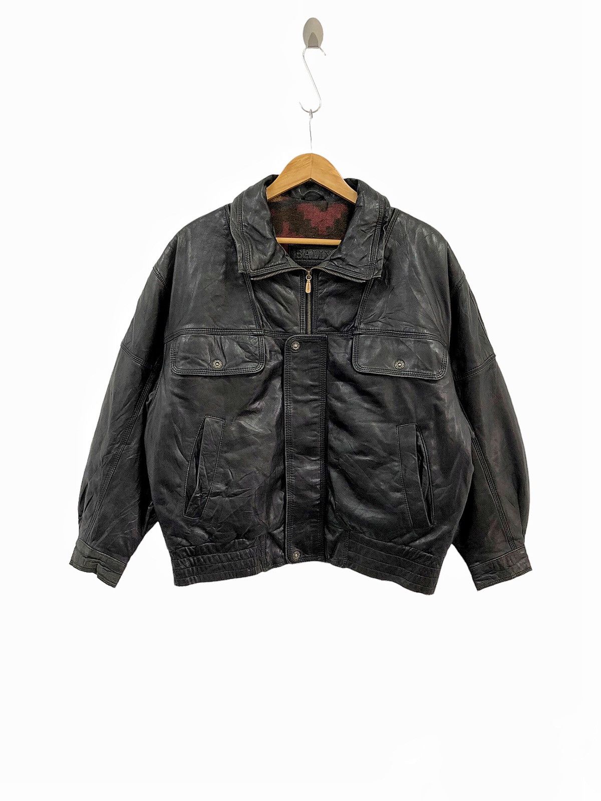Bally Circa 80's Bally leather bomber removal hoodie Size US M / EU 48-50 / 2 - 11 Thumbnail