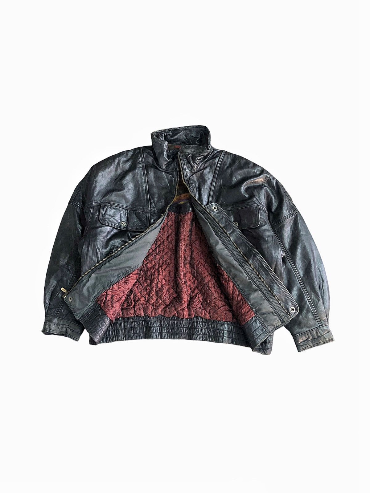 Bally Circa 80's Bally leather bomber removal hoodie Size US M / EU 48-50 / 2 - 8 Thumbnail