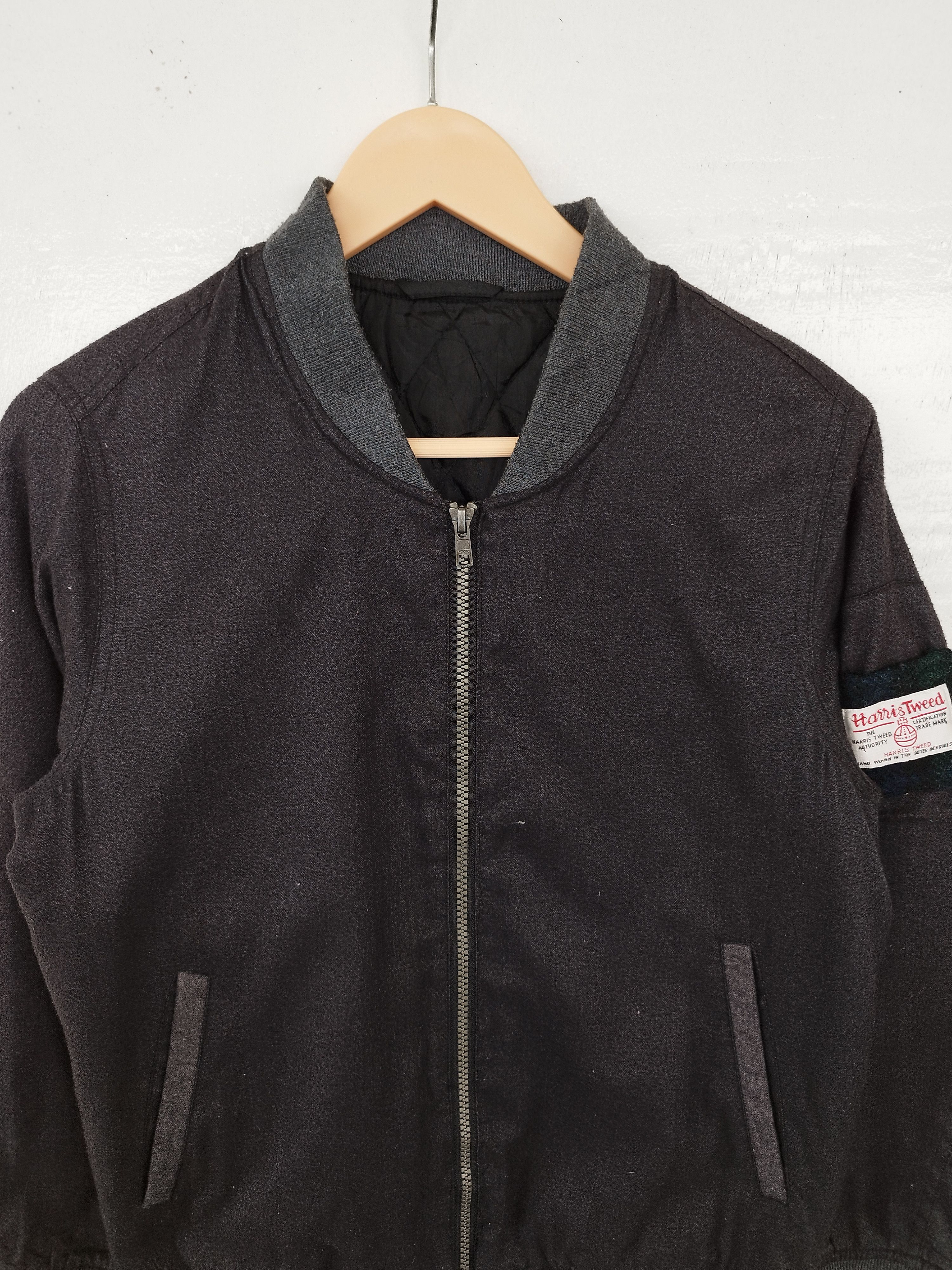 Harris Tweed 🔥 Harris Tweed jacket Hand Woven wool bomber design Size US S / EU 44-46 / 1 - 2 Thumbnail