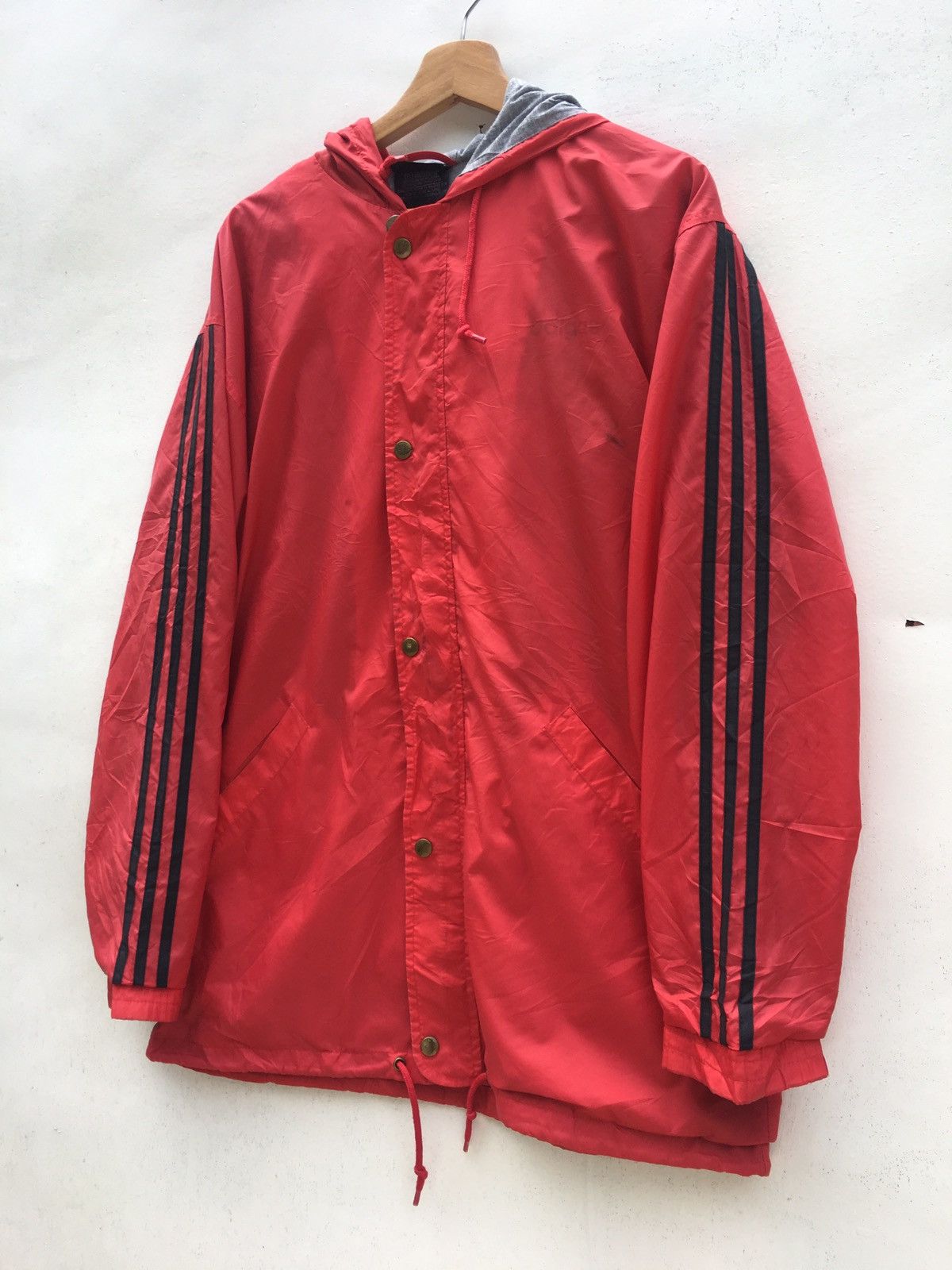 Adidas Vintage Adidas Windbreaker Hoodie Size US L / EU 52-54 / 3 - 3 Thumbnail