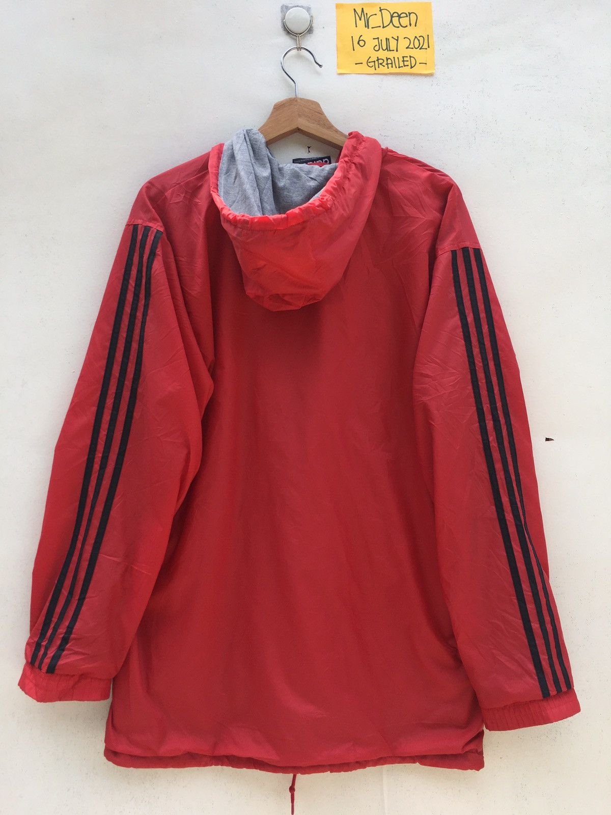 Adidas Vintage Adidas Windbreaker Hoodie Size US L / EU 52-54 / 3 - 12 Thumbnail