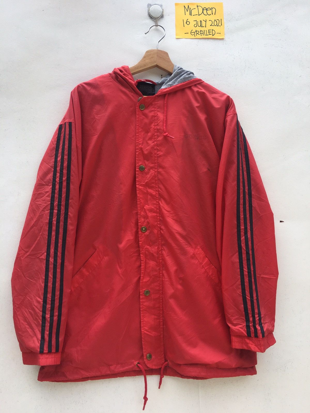 Adidas Vintage Adidas Windbreaker Hoodie Size US L / EU 52-54 / 3 - 1 Thumbnail