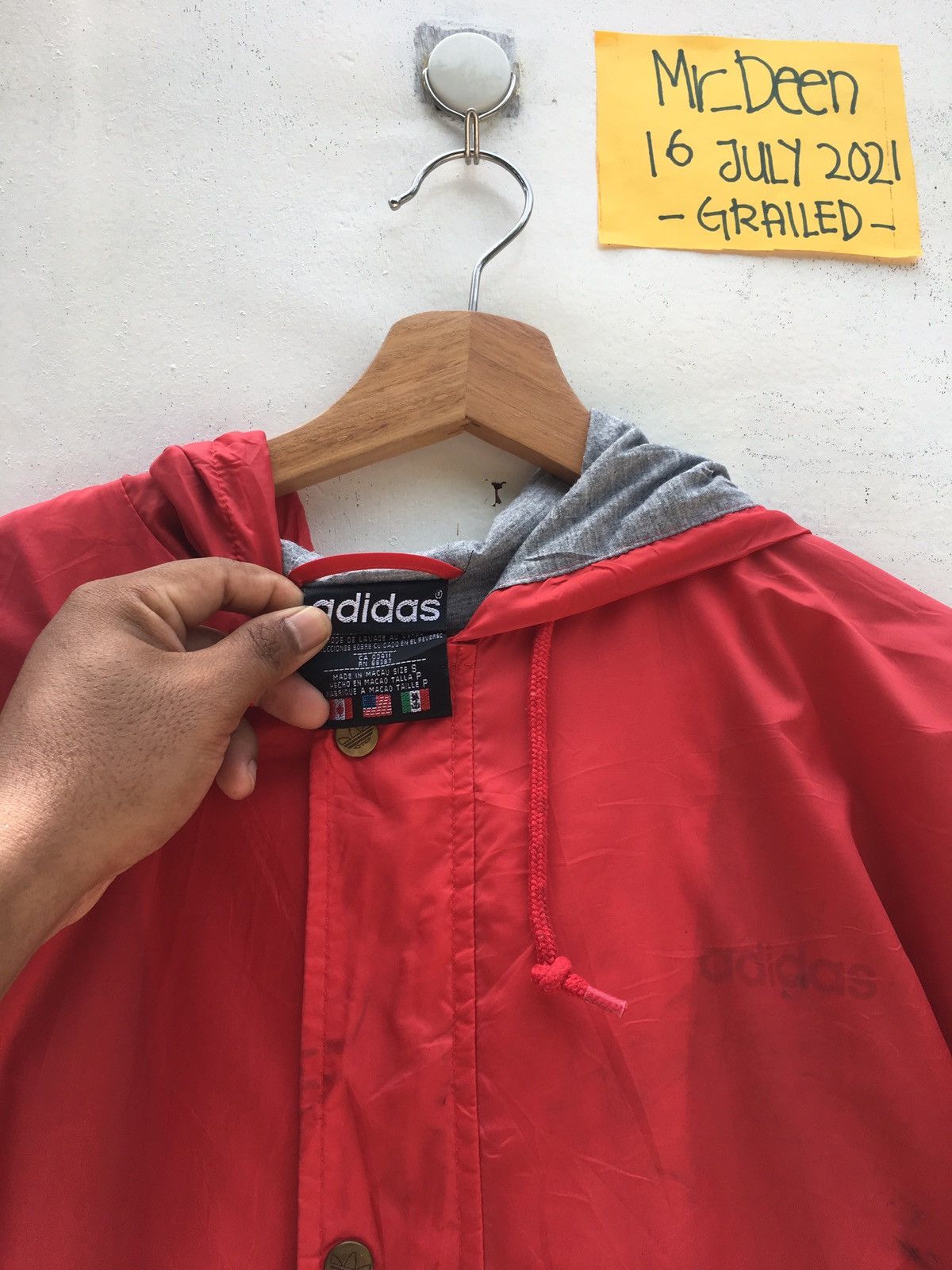Adidas Vintage Adidas Windbreaker Hoodie Size US L / EU 52-54 / 3 - 5 Thumbnail