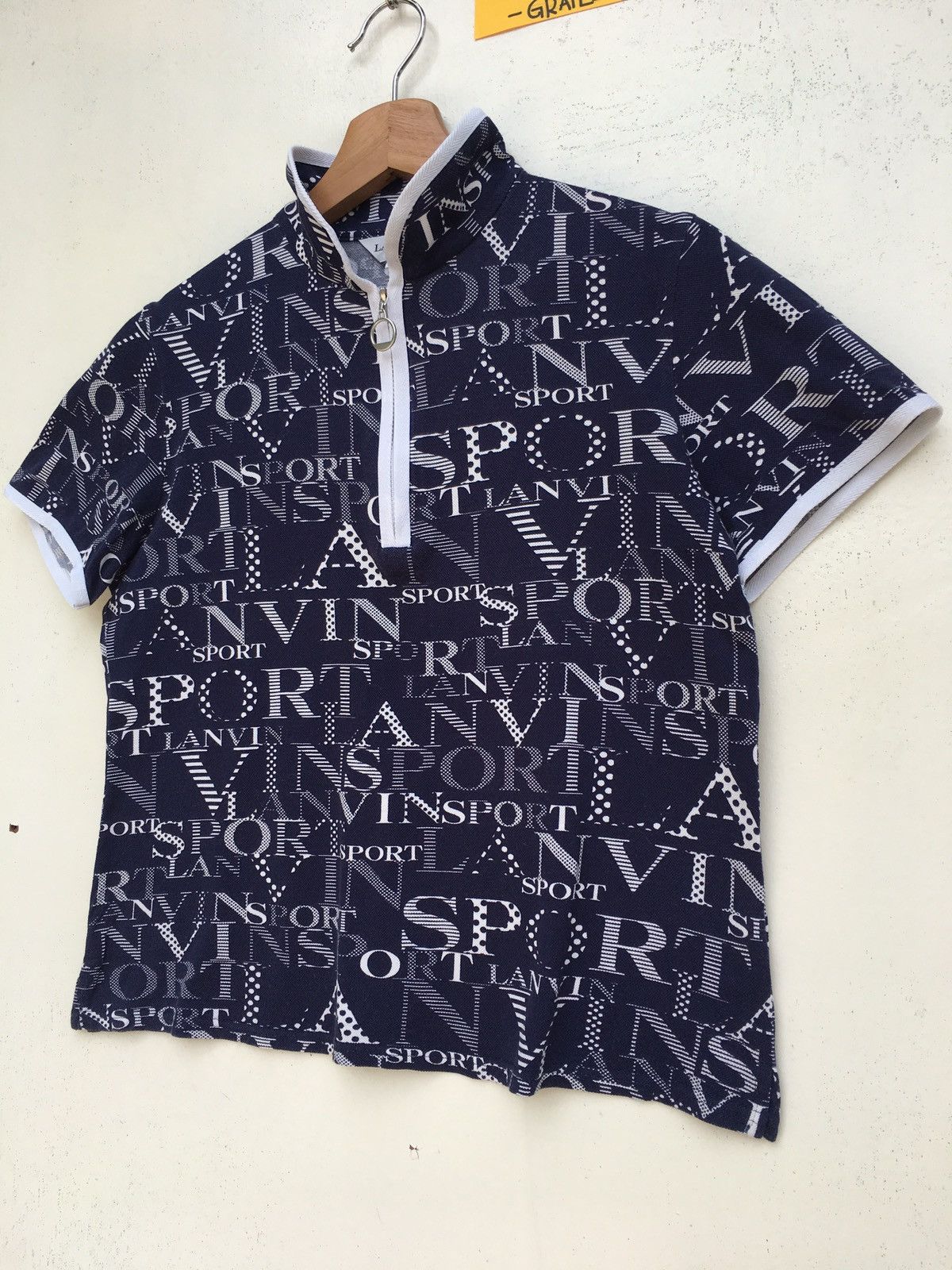 Lanvin Vintage Rare Lanvin Big Spellout Polo Shirt Size S / US 4 / IT 40 - 3 Thumbnail