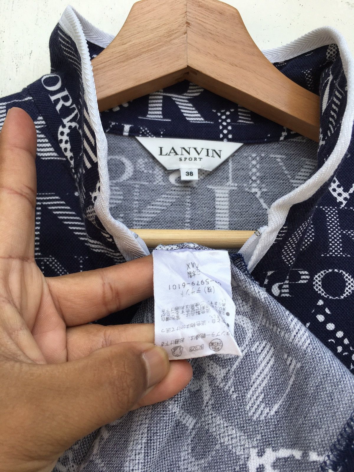 Lanvin Vintage Rare Lanvin Big Spellout Polo Shirt Size S / US 4 / IT 40 - 9 Thumbnail