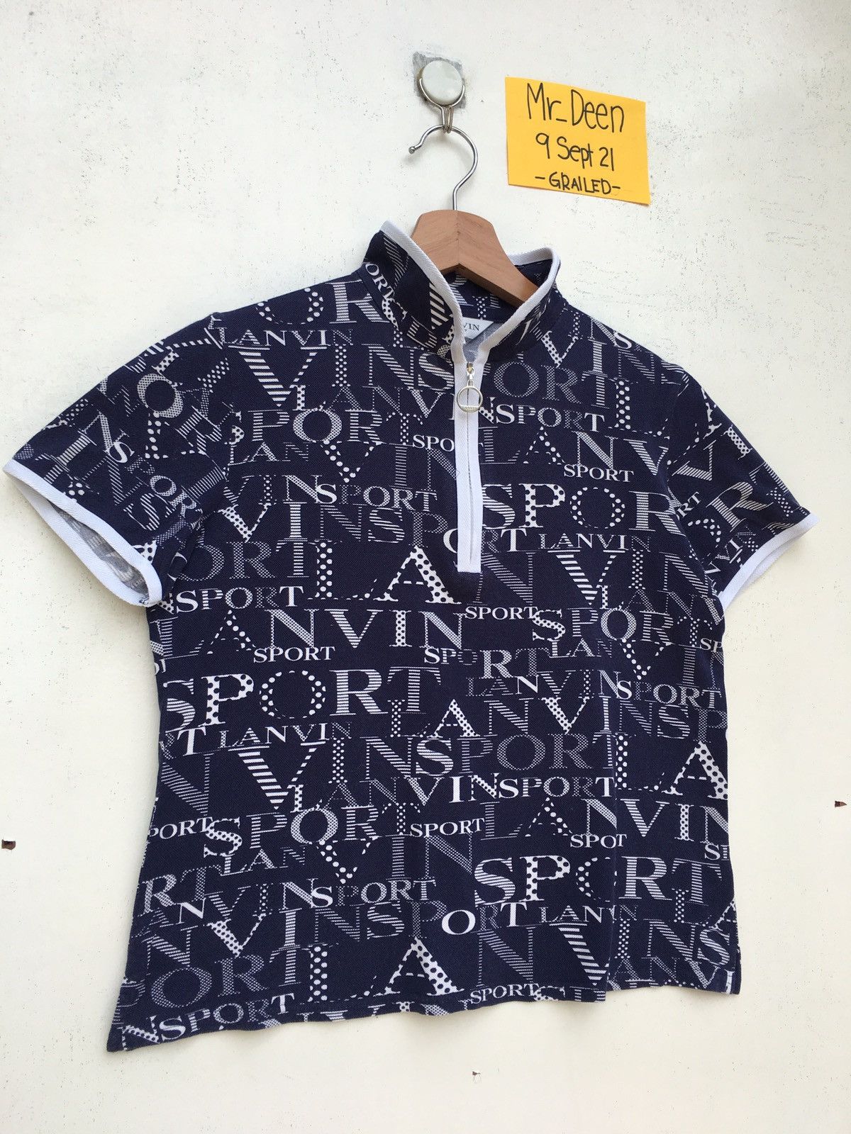 Lanvin Vintage Rare Lanvin Big Spellout Polo Shirt Size S / US 4 / IT 40 - 2 Thumbnail