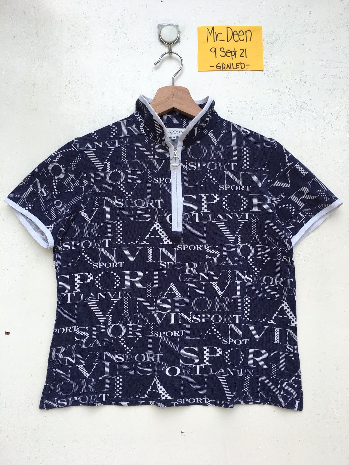 Lanvin Vintage Rare Lanvin Big Spellout Polo Shirt Size S / US 4 / IT 40 - 1 Thumbnail