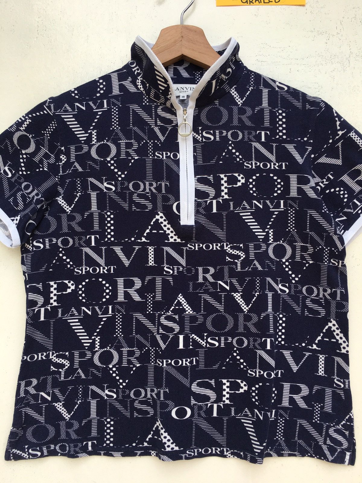 Lanvin Vintage Rare Lanvin Big Spellout Polo Shirt Size S / US 4 / IT 40 - 4 Thumbnail