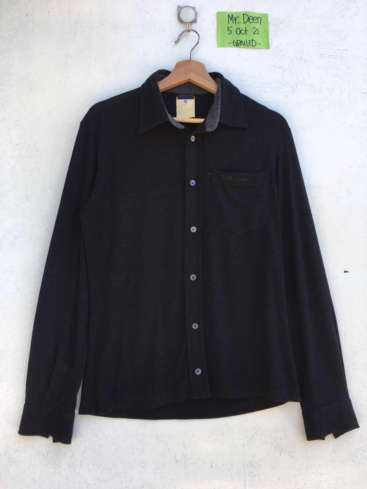 D&G ボタン　デザイン　シャツ　レア　ヴィンテージ Rare Vintage D&G Dolce and Gabbana Buttons Shirt