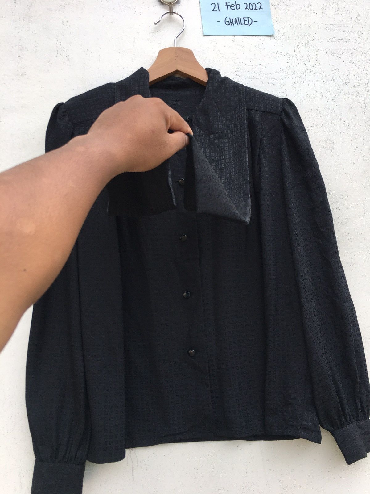 Givenchy Vintage Rare Givenchy Hologram Silk Blouse Size XL / US 12-14 / IT 48-50 - 6 Thumbnail
