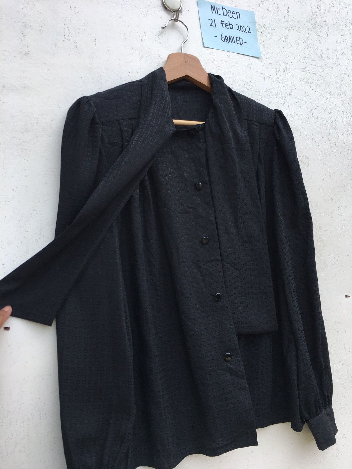 Givenchy Vintage Rare Givenchy Hologram Silk Blouse Size XL / US 12-14 / IT 48-50 - 9 Thumbnail