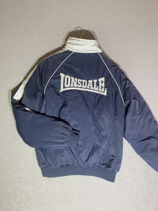 Sac Collège Vintage Lonsdale - Bandoulière - Bleu - Années 80 - 14x11x4 Pouces