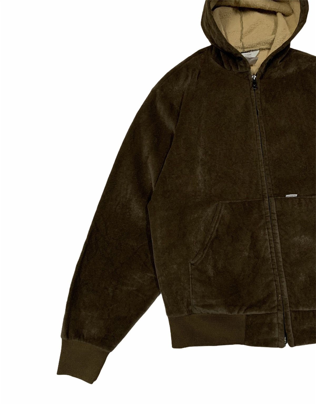 Carhartt × Carhartt Wip × Vintage 🔥VTG 90s CARHARTT VELVET MENS ZIPPER HOODIE Size US L / EU 52-54 / 3 - 2 Thumbnail