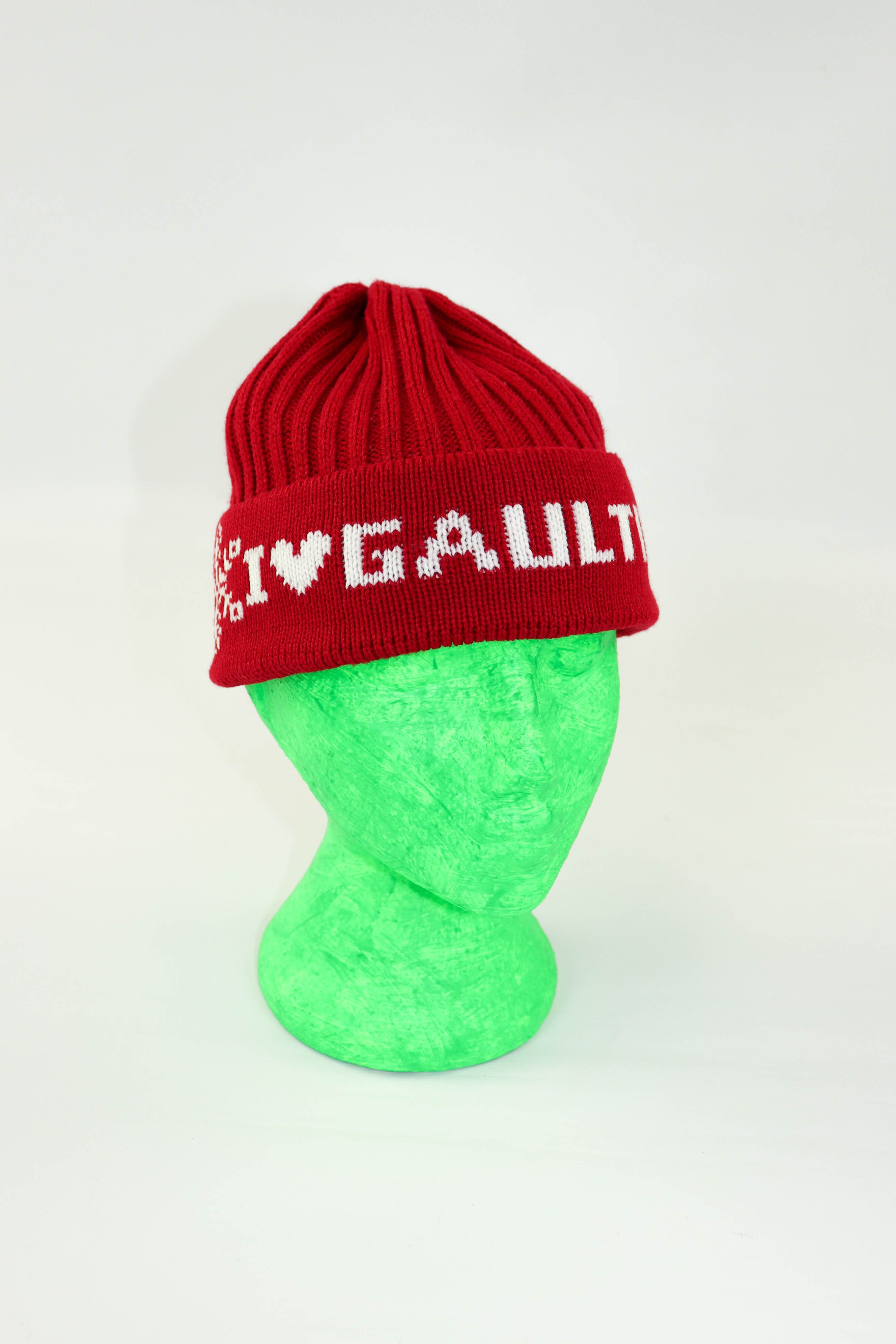 Jean Paul Gaultier Parfumes Line Red Beanie Hat