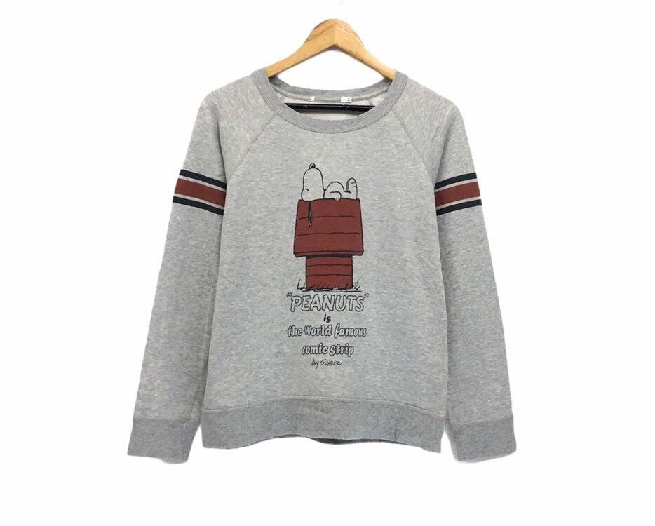 Snoopy Crewneck Sweatshirt Big Logo Spell Out Pullover