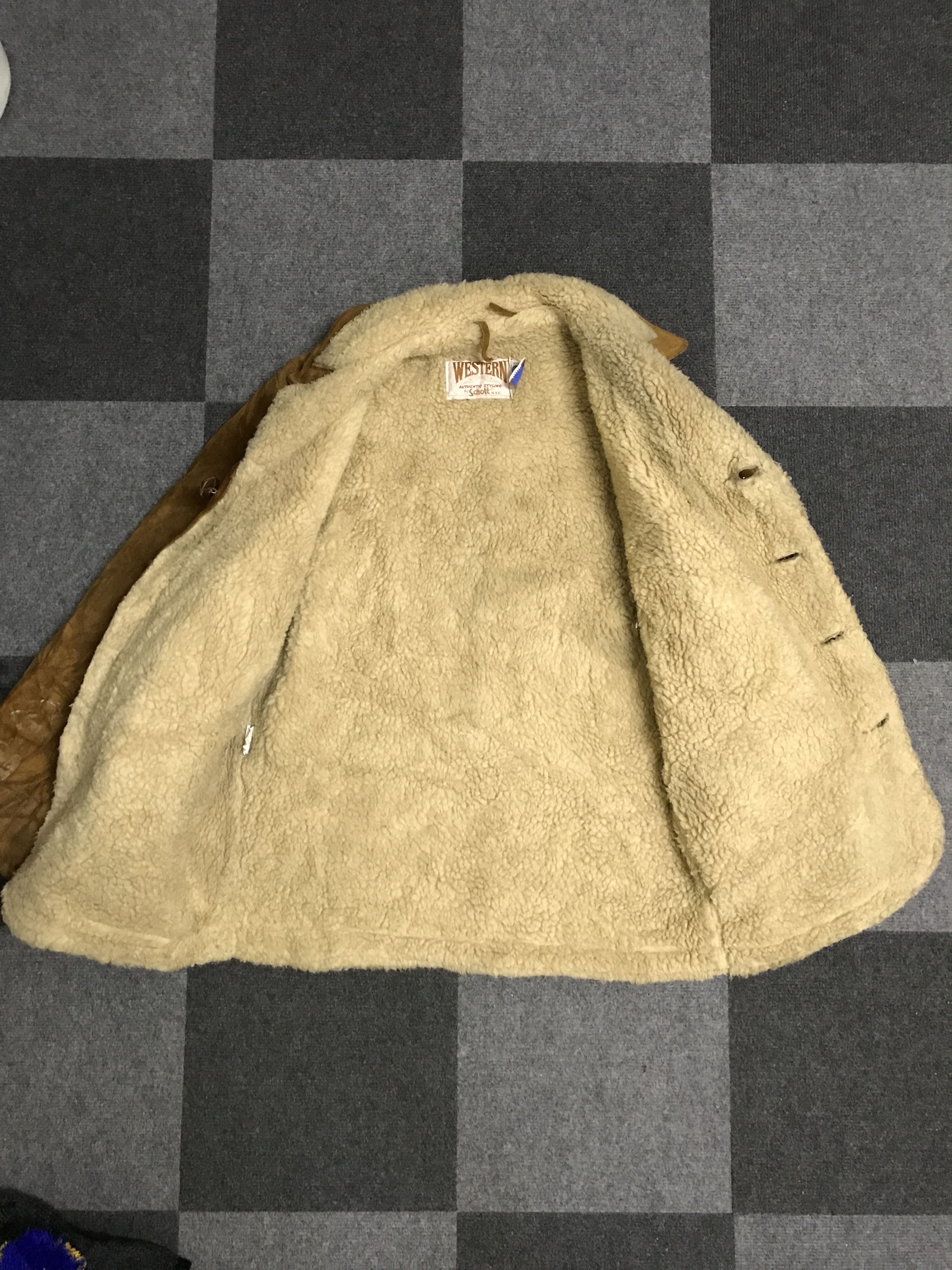 Schott J29 Vintage Schott WESTERN Suede Leather Sherpa Jacket Size US S / EU 44-46 / 1 - 13 Thumbnail