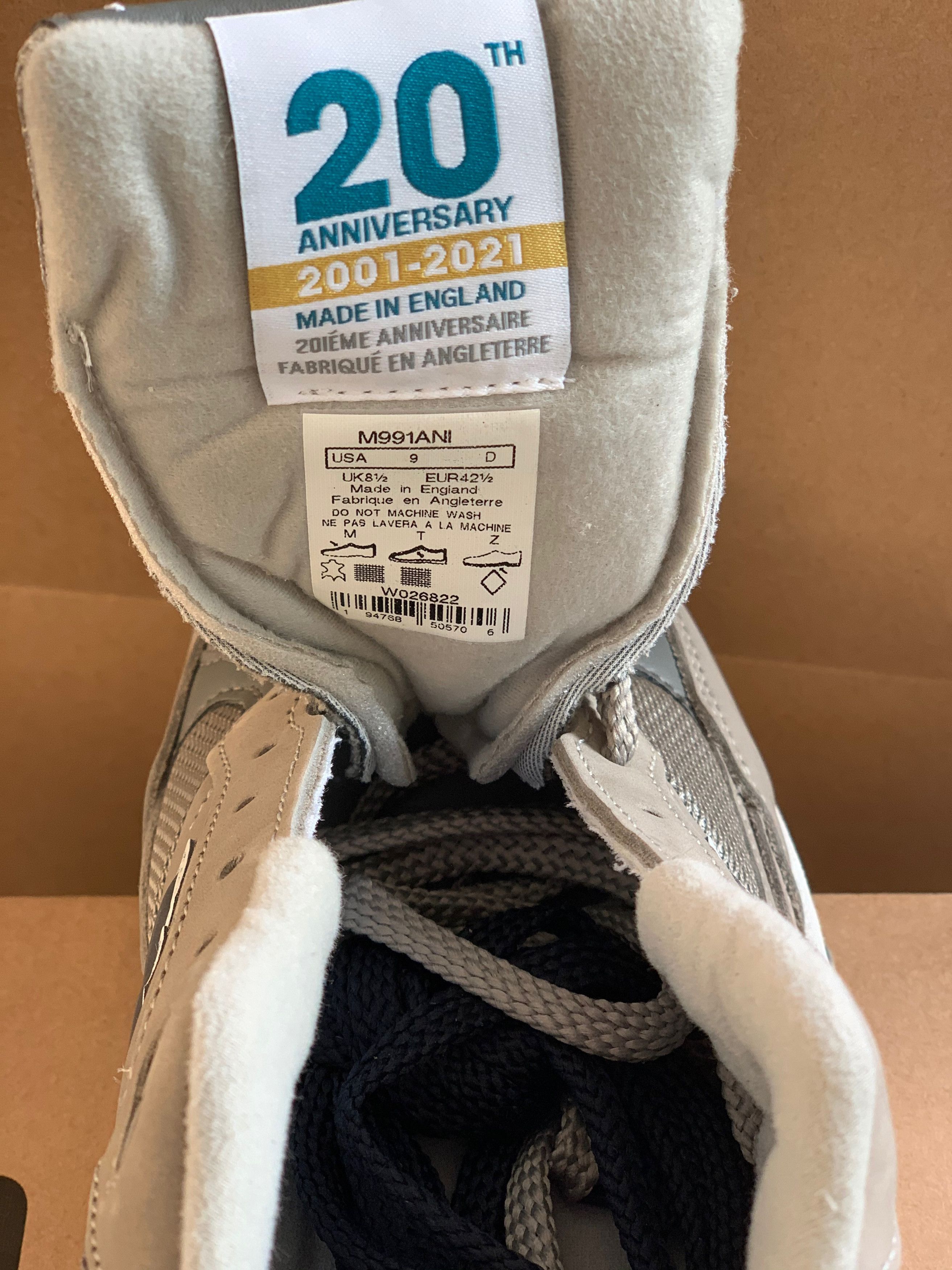 New Balance New Balance 991 Trainers 20th Anniversary, Grey, UK 8.5 Size US 9 / EU 42 - 5 Thumbnail