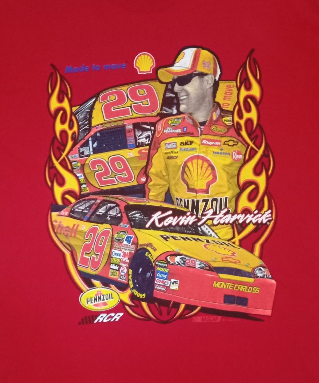 Chase Authentics × NASCAR Vintage NASCAR Kevin Harvick T-shirt Size US XL / EU 56 / 4 - 1 Thumbnail