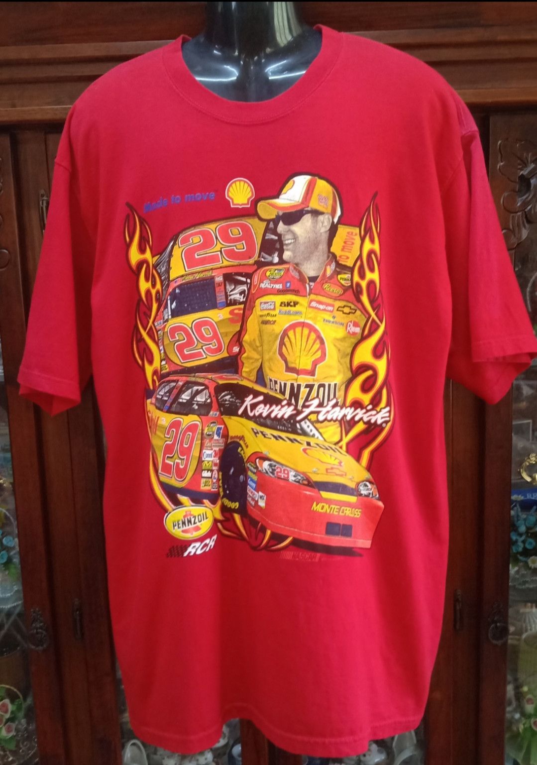 Chase Authentics × NASCAR Vintage NASCAR Kevin Harvick T-shirt Size US XL / EU 56 / 4 - 2 Thumbnail