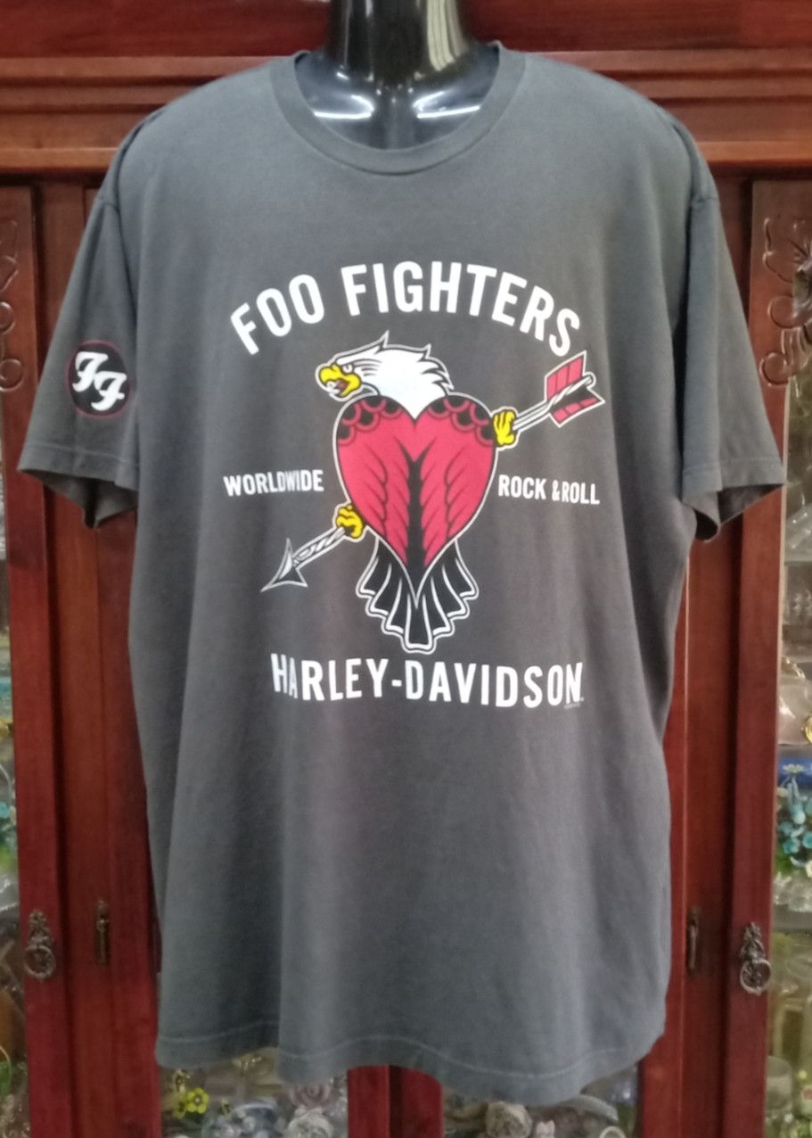 Band Tees × Harley Davidson × basketcase gallery Authentic Harley-davidson x Foo Fighters T-Shirt Size US XXL / EU 58 / 5 - 2 Thumbnail