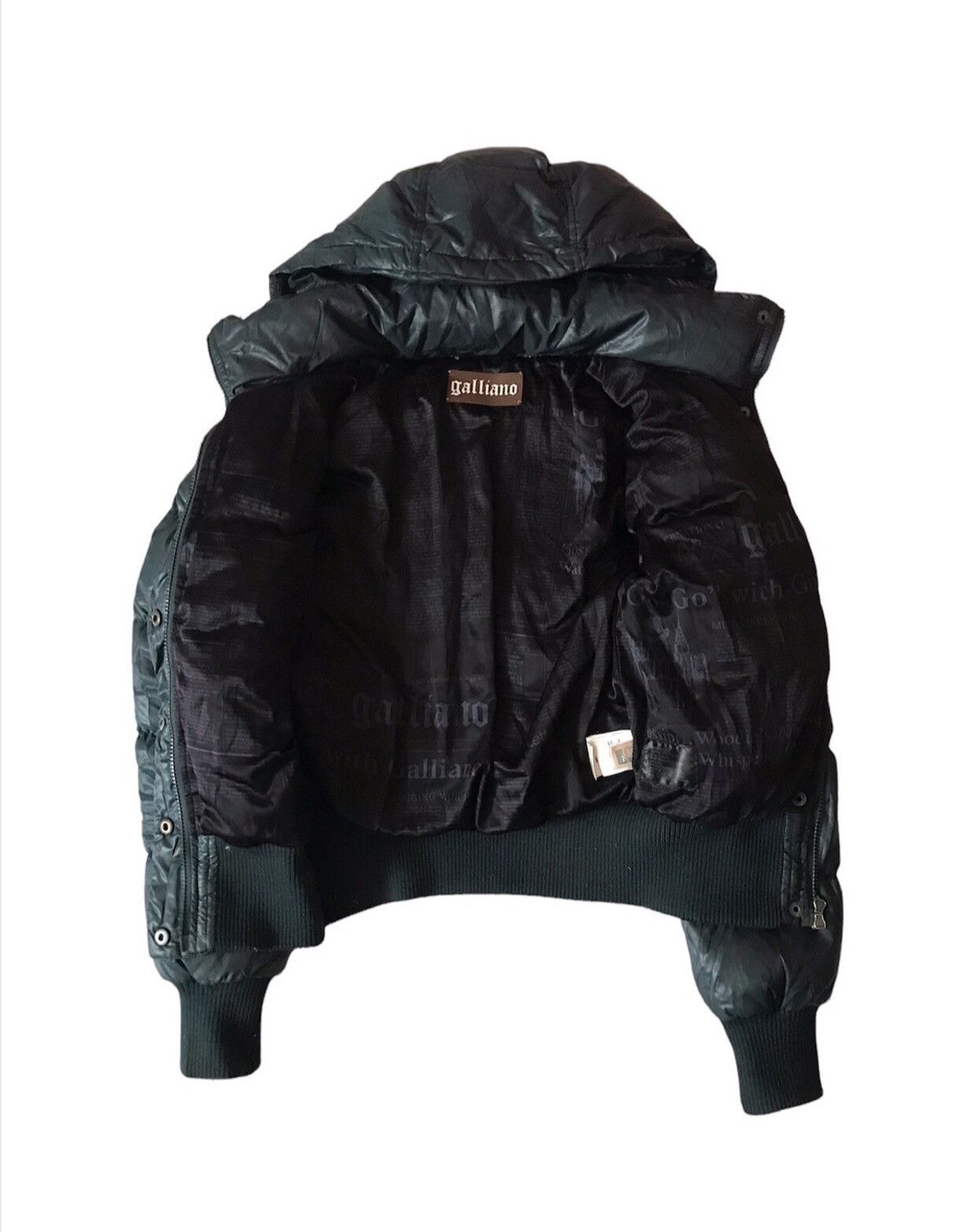 John Galliano JOHN GALLIANO PUFFER JACKET ZIP UP Size US XXS / EU 40 - 4 Thumbnail
