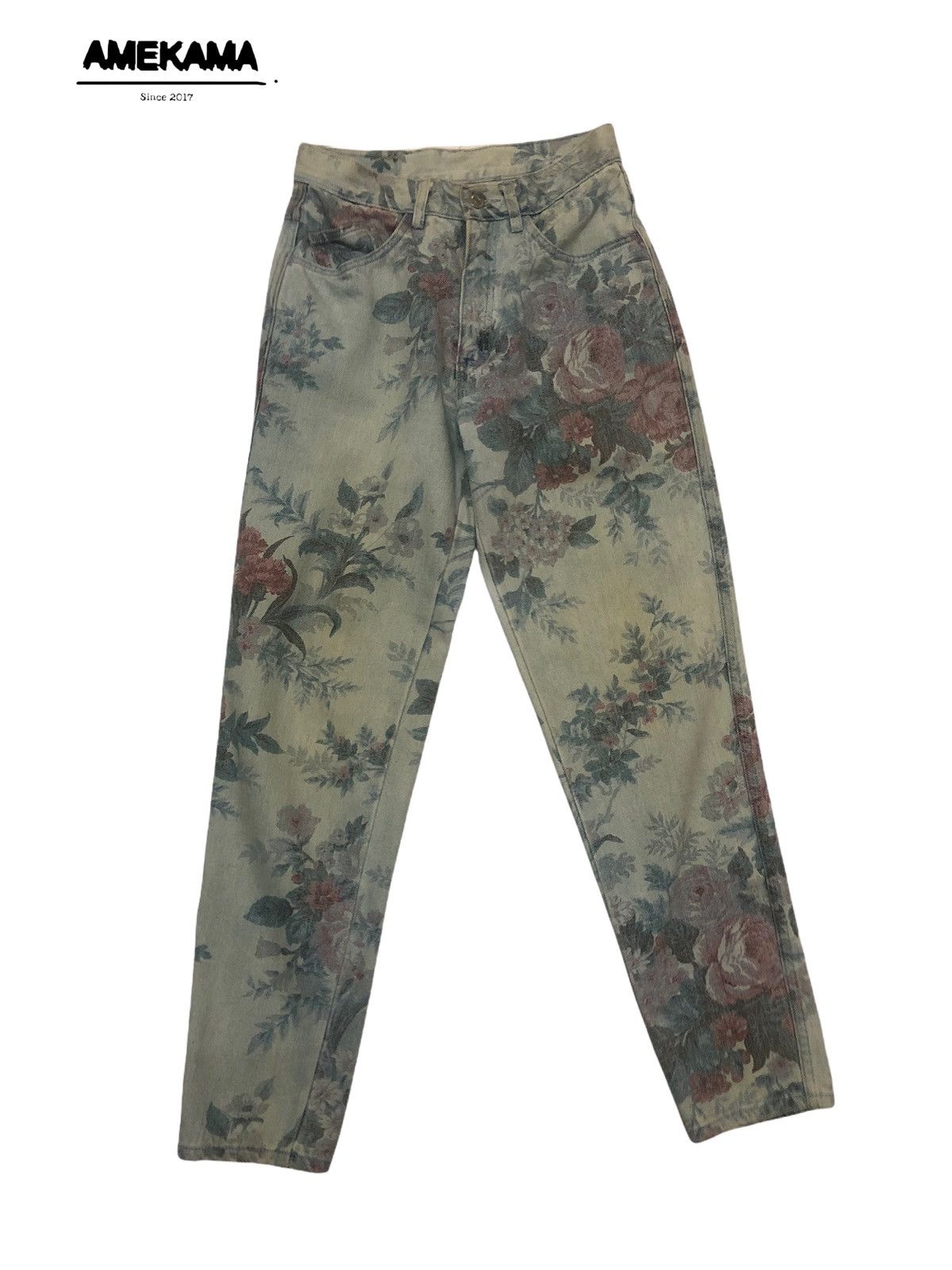 Hysteric Glamour Japanese Brand Jeanjer Jeans Floral Design Size US 26 / EU 42 - 1 Thumbnail