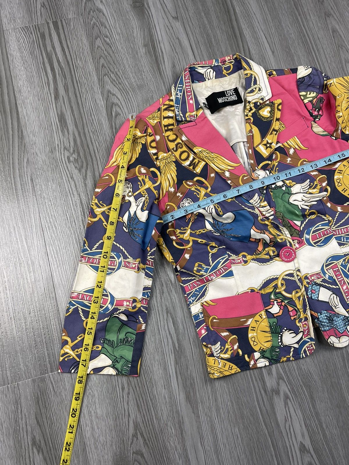 Designer × Moschino Love Moschino Full Printed Coat Jacket Size XS / US 0-2 / IT 36-38 - 7 Thumbnail