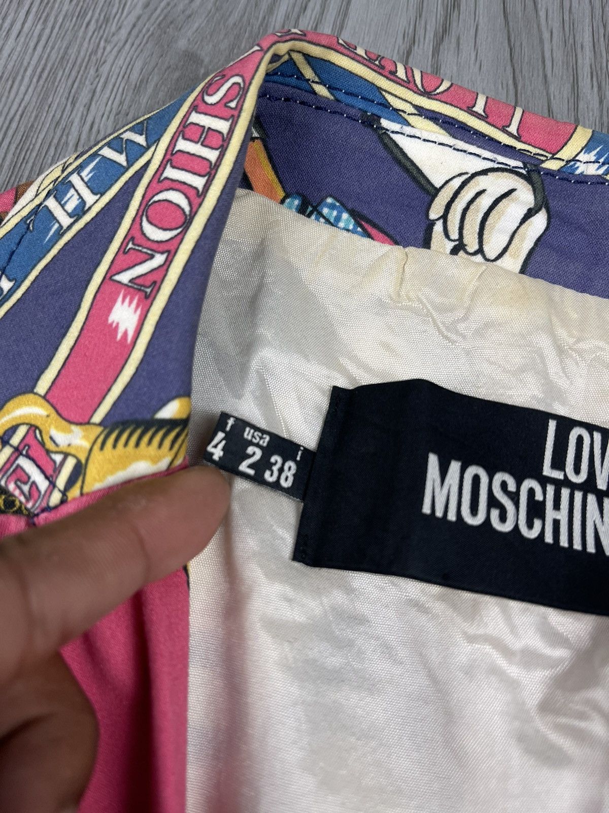 Designer × Moschino Love Moschino Full Printed Coat Jacket Size XS / US 0-2 / IT 36-38 - 10 Thumbnail