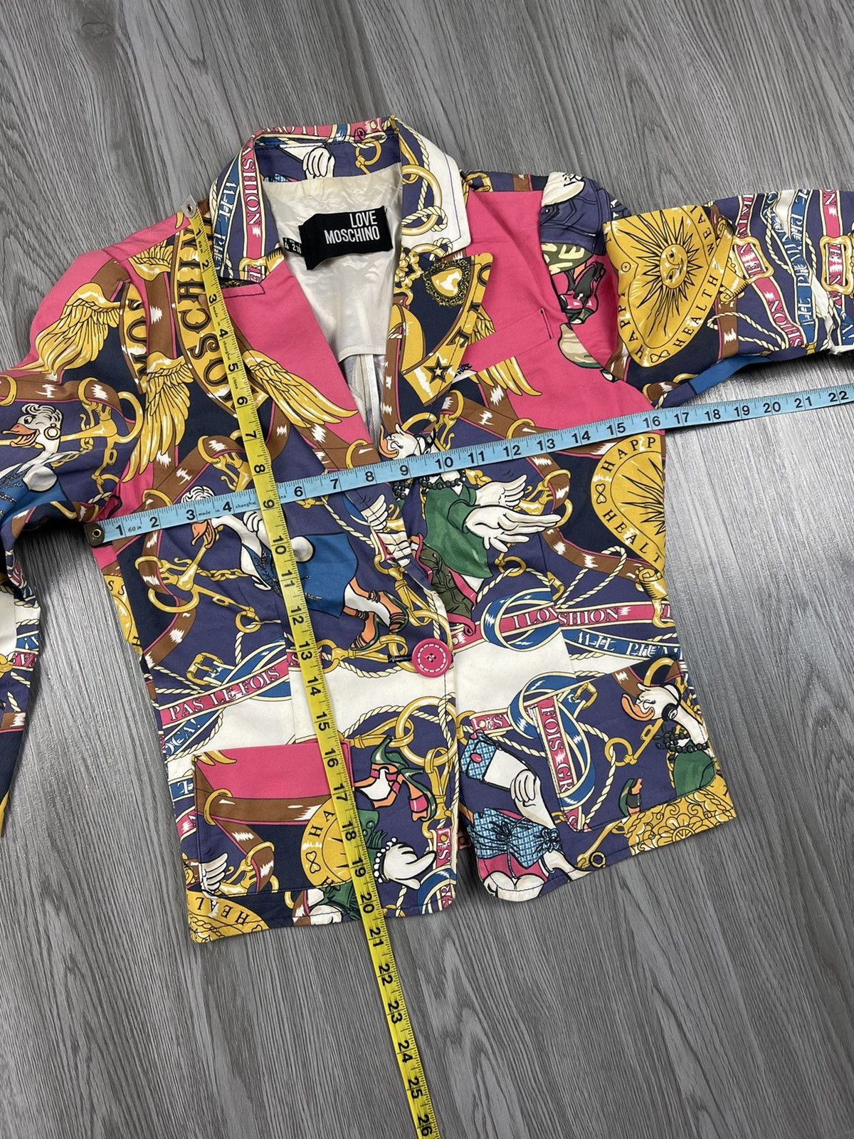 Designer × Moschino Love Moschino Full Printed Coat Jacket Size XS / US 0-2 / IT 36-38 - 6 Thumbnail