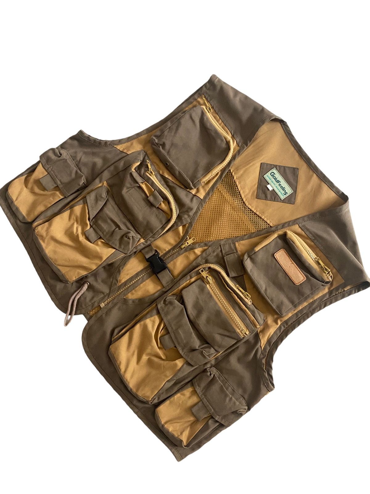 Japanese Brand 💥THRASHED Gold Feeling Vest Multipocket parachute design Size US L / EU 52-54 / 3 - 5 Thumbnail